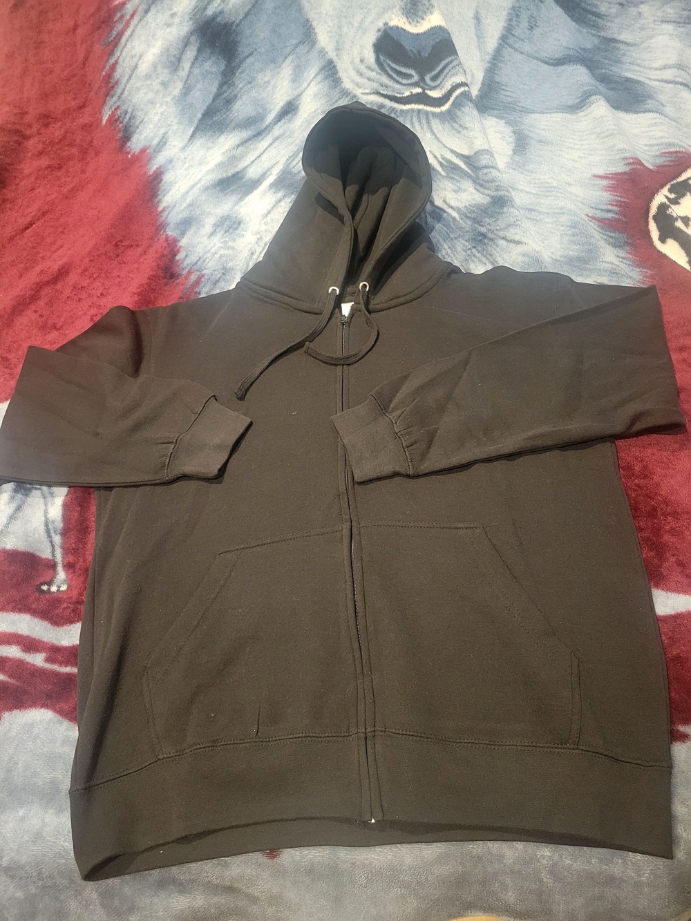 Men's Black Full-Zip Hoodie Sweater